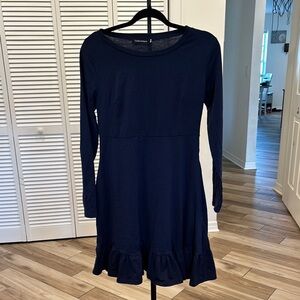 Dark Blue Long Sleeve Dress